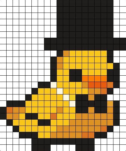 Dapper Duck Perler Bead Pattern | Bead Sprites | Animals Fuse Bead Patterns | Pixel art, Patrón ...