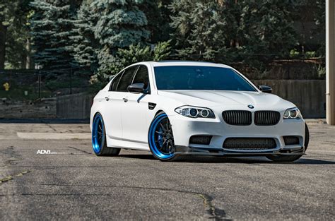 Alpine White BMW F10 M5 - ADV10 TF CS Series Wheels