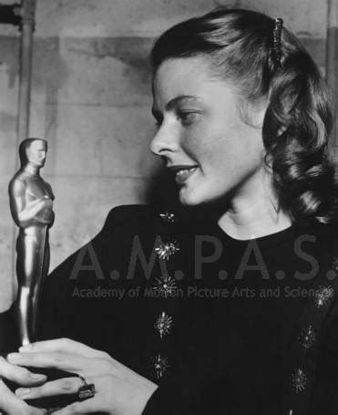 Ingrid Bergman backstage at the 1944 (17th) Academy Awards ceremony :: Academy Awards Collection ...