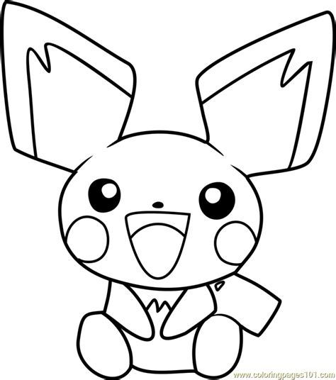 Pichu Pokemon Coloring Page - Free Pokémon Coloring Pages : ColoringPages101.com