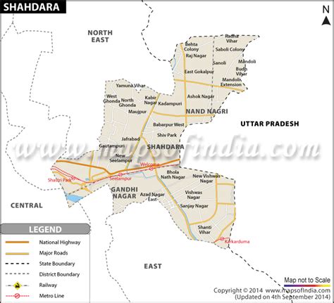 Shahdara District Map