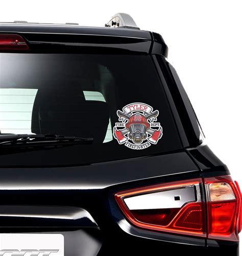 Custom Firefighter Graphic Car Decal (Personalized) | YouCustomizeIt