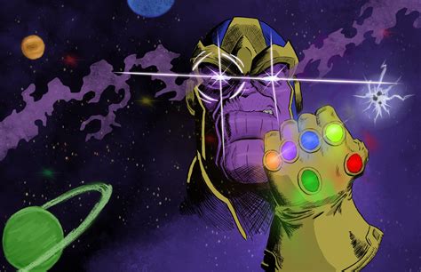 Fun [Fan art] Thanos piece while I wait somewhat-patiently for Infinity ...