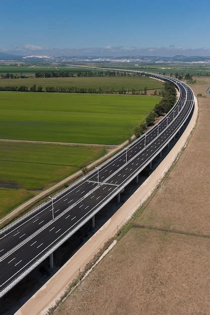 Premium Photo | Aerial view of motorway