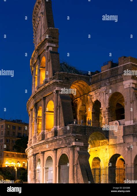 Rome, Italy Colosseum at night Stock Photo - Alamy