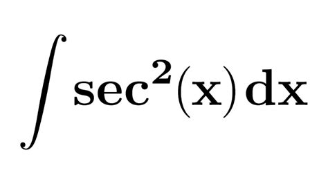 Integral of sec^2 x - YouTube