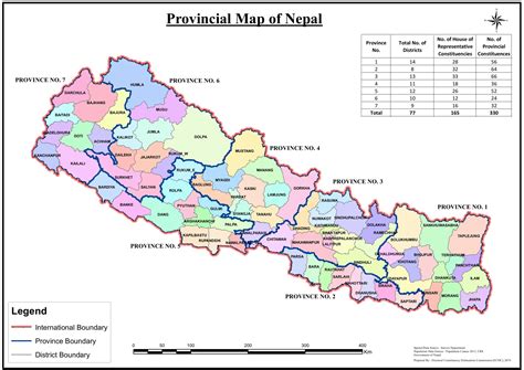 Map of Nepal with 77 Districts