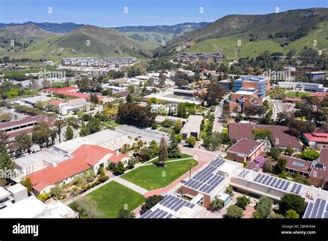 Aerial view above the campus of Cal Poly San Luis Obispo, California Stock Photo - Alamy