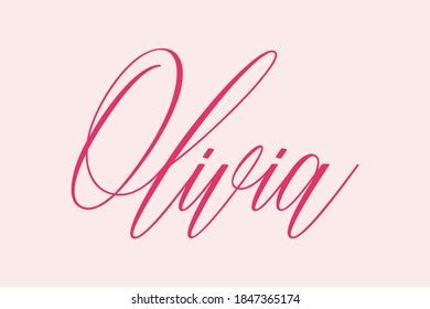 Olivia Female Name Cursive Calligraphy Text Stock Vector (Royalty Free ...