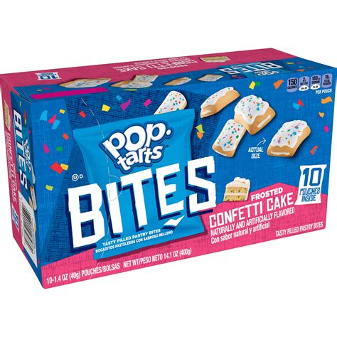 Pop-Tarts Bites, Tasty Filled Pastry Bites, Frosted Confetti Cake, 10 ...