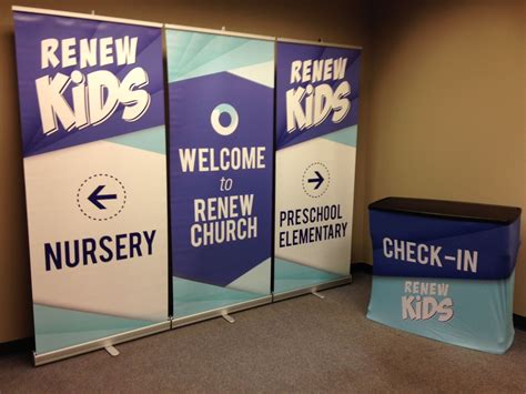 church pull up banner - Google Search | Kids church rooms, Kids church, Welcome banners