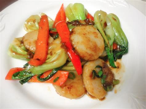 Stir-Fried Chili Scallops with Baby Bok Choy Adapted from Fine Cooking ...