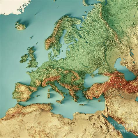 Eastern Europe Topographic Map - Alvera Marcille