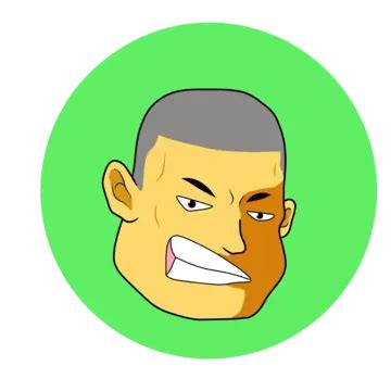 Cartoon Bald Man Sticker With An Angry Face Vector Clipart, Sticker Design With Cartoon Bald Man ...