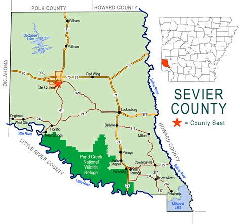 zz Sevier County Map - Encyclopedia of Arkansas