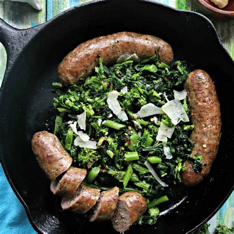 Oven Baked Italian Sausage Recipe with Broccoli Rabe - Spinach Tiger