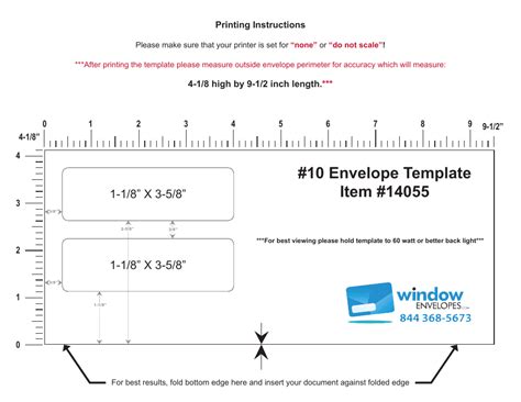 #10 Envelope Template - Item #14055 Download Printable PDF | Templateroller