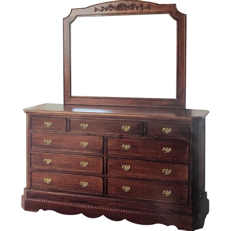 Solid Mahogany Wood Dresser&Mirror / Bedroom Furniture Antique Style | eBay