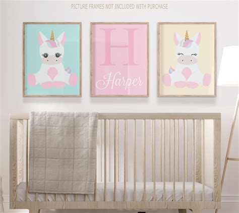 Unicorn Wall Art Unicorn Nursery Decor Baby Girl Unicorn - Etsy