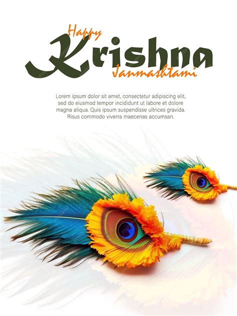 Premium PSD | Psd editable happy krishna janmashtami poster design with ...