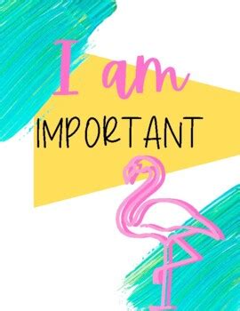 Tropical Pineapple Flamingo Positive Affirmations Posters Printable