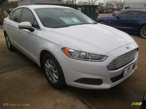 2015 Oxford White Ford Fusion S #101013830 | GTCarLot.com - Car Color ...