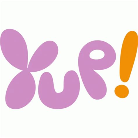 Yup Yup In Purple Bubble Letters With Yellow Exclamation Point Sticker ...