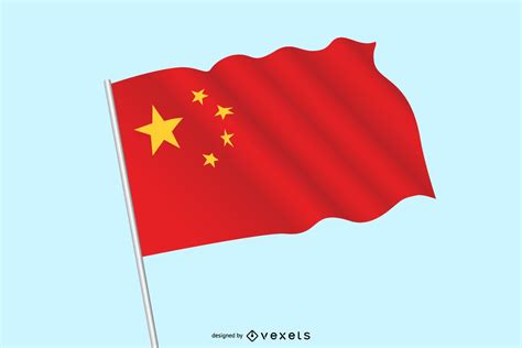 Chinese National Flag Vector Vector Download