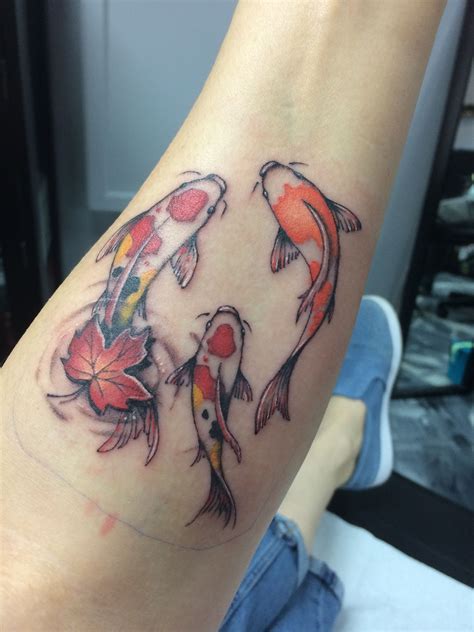 Koi fish tattoo maple leaf | Koi tattoo design, Koi fish tattoo, Japanese koi fish tattoo