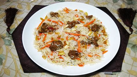 Kabuli Pulao Recipe | Easy to make Tender Meat | Original Afghani ...