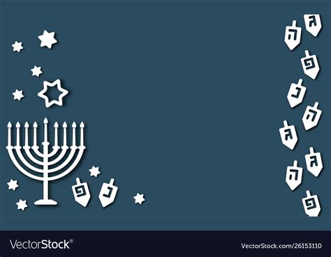 Blue hanukkah background Royalty Free Vector Image