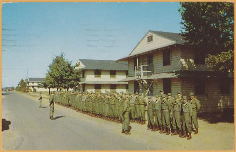 Fort Dix, New Jersey - New Trainees lined up in front of barracks-1958 | United States - New ...