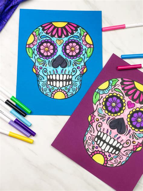 Sugar Skull Craft For Kids [Free Printable]