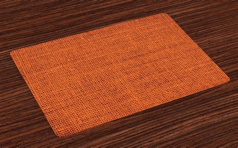 Amazon.com: Ambesonne Burnt Orange Place Mats Set of 4, Rough Texture ...