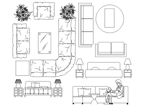 Ella Home Ideas: Living Room Table Autocad Block / Dining tables CAD ...