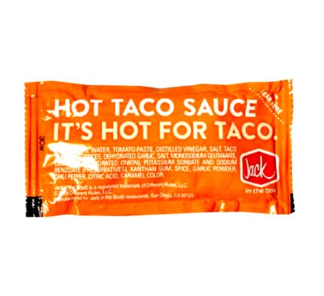 Jack in the Box Hot Taco Sauce Packets - Sauce&Toss