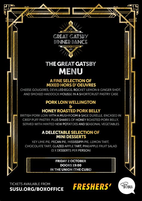 Great Gatsby Menu Template