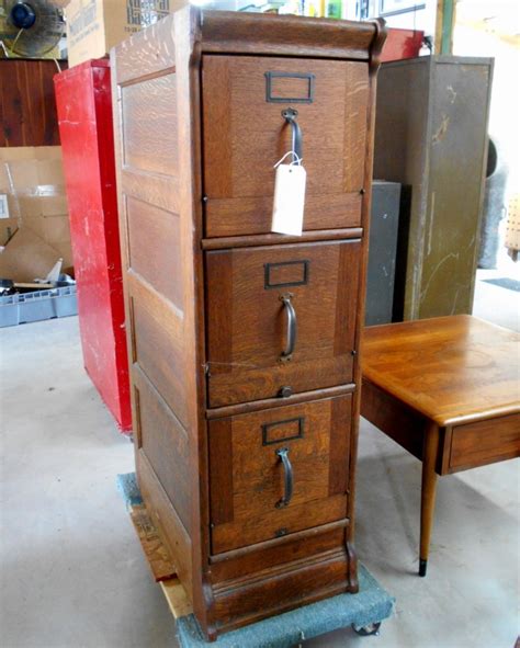 Antique Wooden File Cabinet