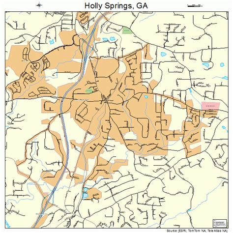 Holly Springs Georgia Street Map 1339524