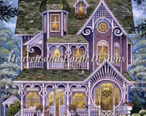 Heaven AND EARTH Designs Village Bookstore Counted Cross Stitch Patterns at Thecottageneedle.com ...