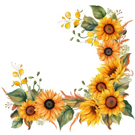 Beautiful Sunflower border 29637140 Stock Photo at Vecteezy