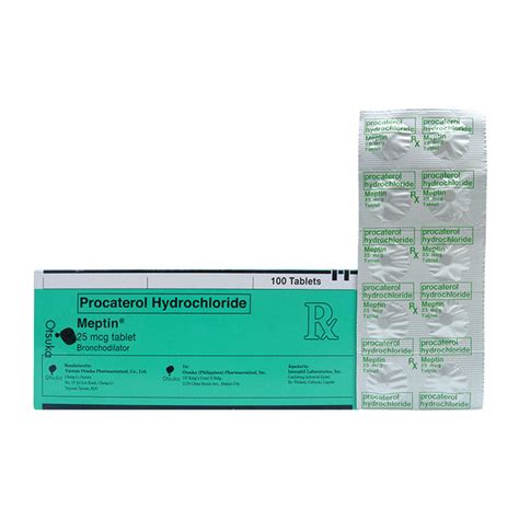 MEPTIN Procaterol Hydrochloride 25mcg Tablet 1's price in the ...