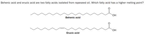 Answered: Behenic acid and erucic acid are two… | bartleby