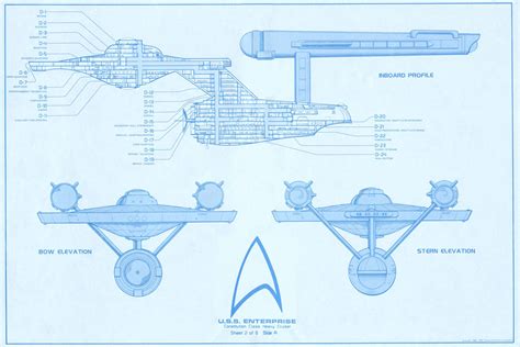 Star Trek Blueprints: USS Enterprise 15mm FASA Deck Plans