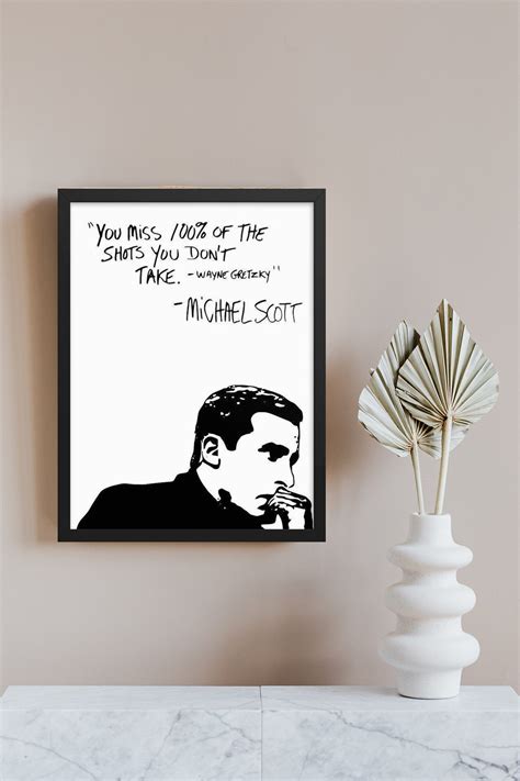 The Office Poster Michael Scott / Wayne Gretzky Quote Framed - Etsy