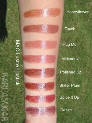 Mac Lustre Lipstick Swatches | Mac lipstick swatches, Frosted lipstick ...