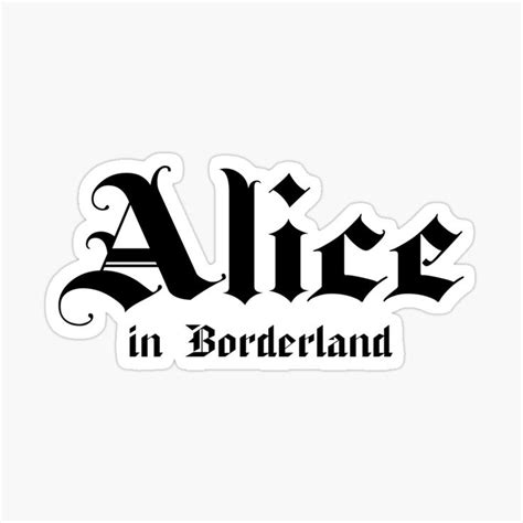 Alice In Borderland Sticker by flyrocket in 2021 | Borderlands, Alice, Vinyl sticker design