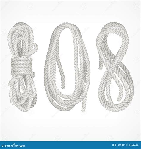 Coils of rope on white stock vector. Illustration of background - 31519881