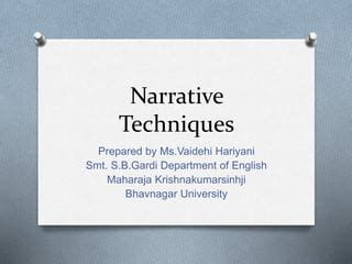 Narrative Techniques | PPT