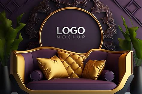 Logo Mockup, Luxury Wall Interior Mockup Graphic by Motin · Creative ...